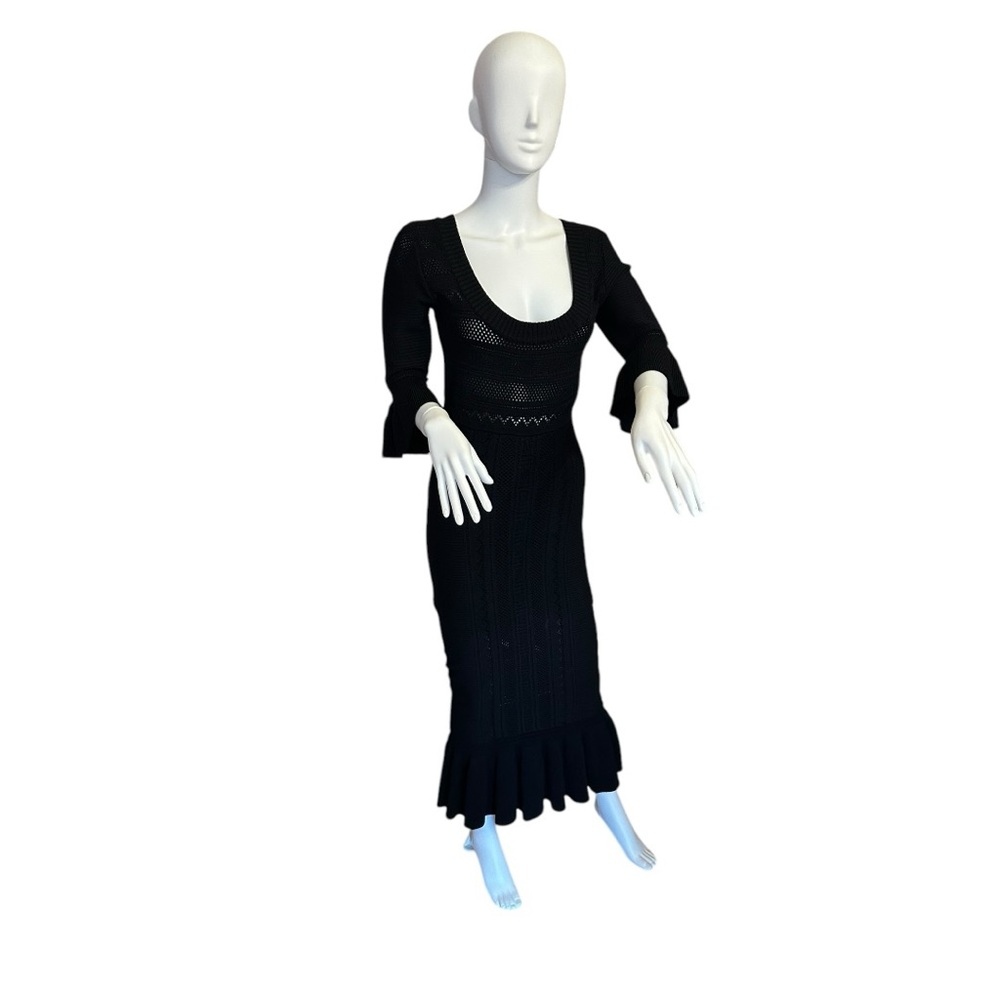 Alice McCall Black Knit eyelet Dress